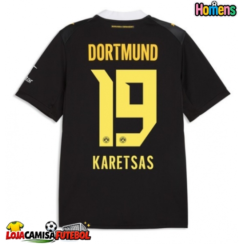 Camisa de Futebol Borussia Dortmund Konstantinos Karetsas #19 Equipamento Secundário 2026-27 Manga Curta